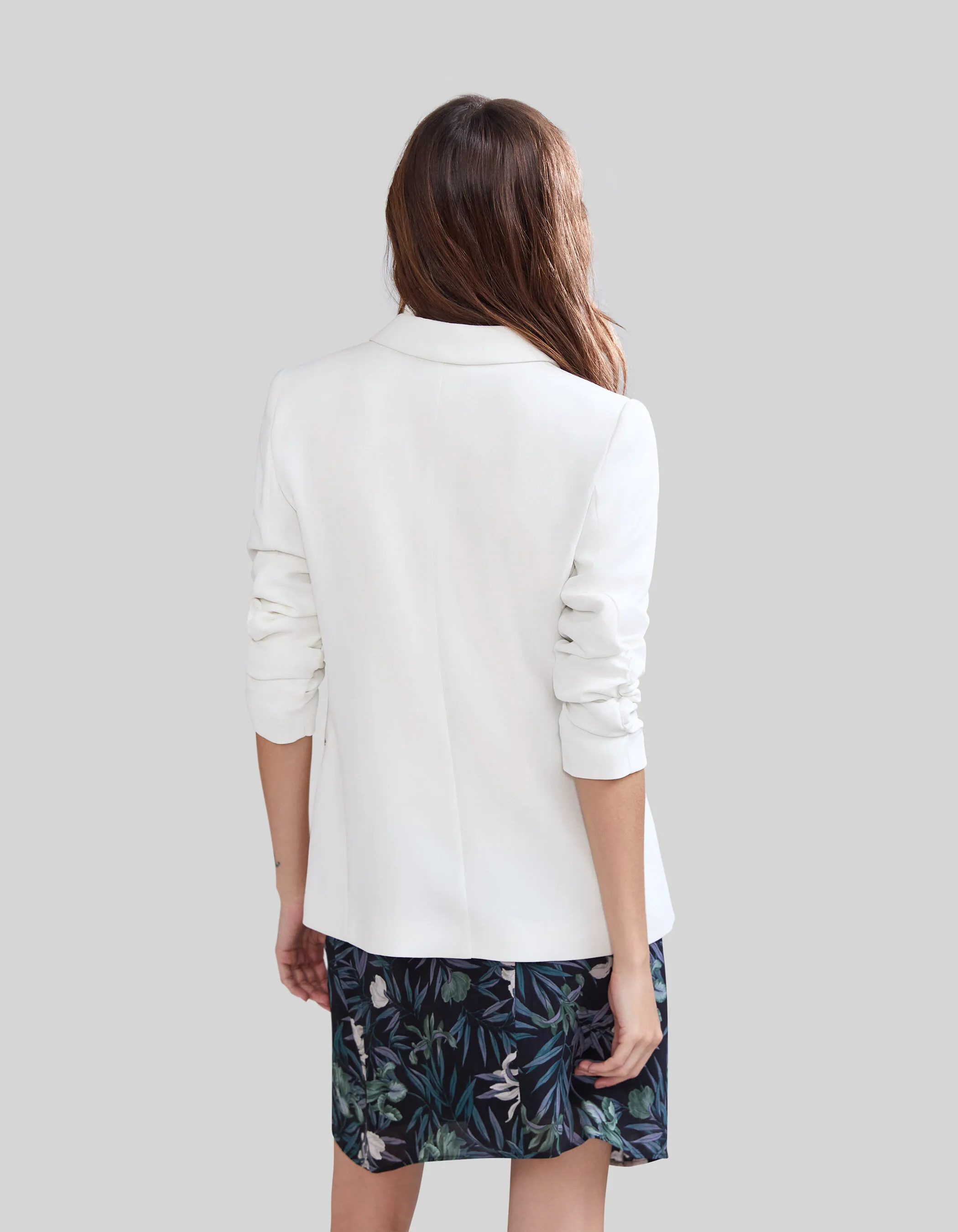 Veste de costume blanc cassé recyclé Femme