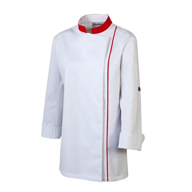 Veste de cuisine blanche femme élégante ML MOLINEL - VPA