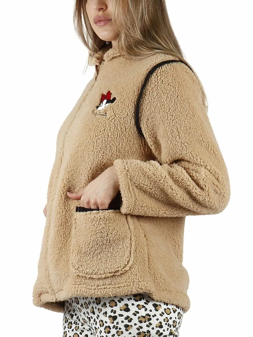 Veste d'intérieur Minnie Leopardo Disney - Marron