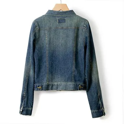 Veste en jeans denim pour femme retro tendance vintage