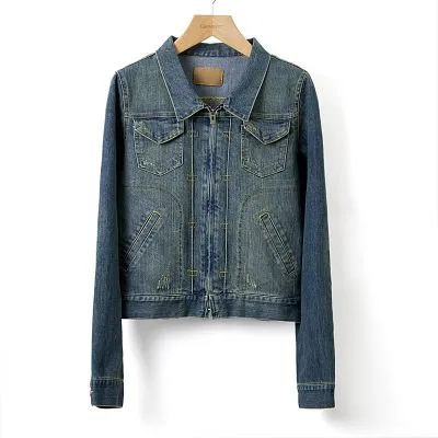 Veste en jeans denim pour femme retro tendance vintage