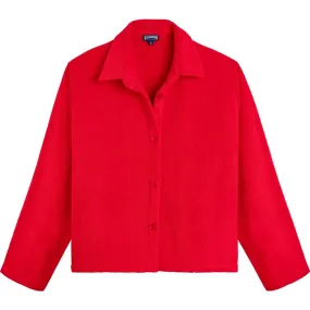 Veste en éponge Ines x Vilebrequin, couleur coquelicot