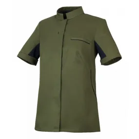 Veste femme manches courtes Escale Olive et noir - Robur