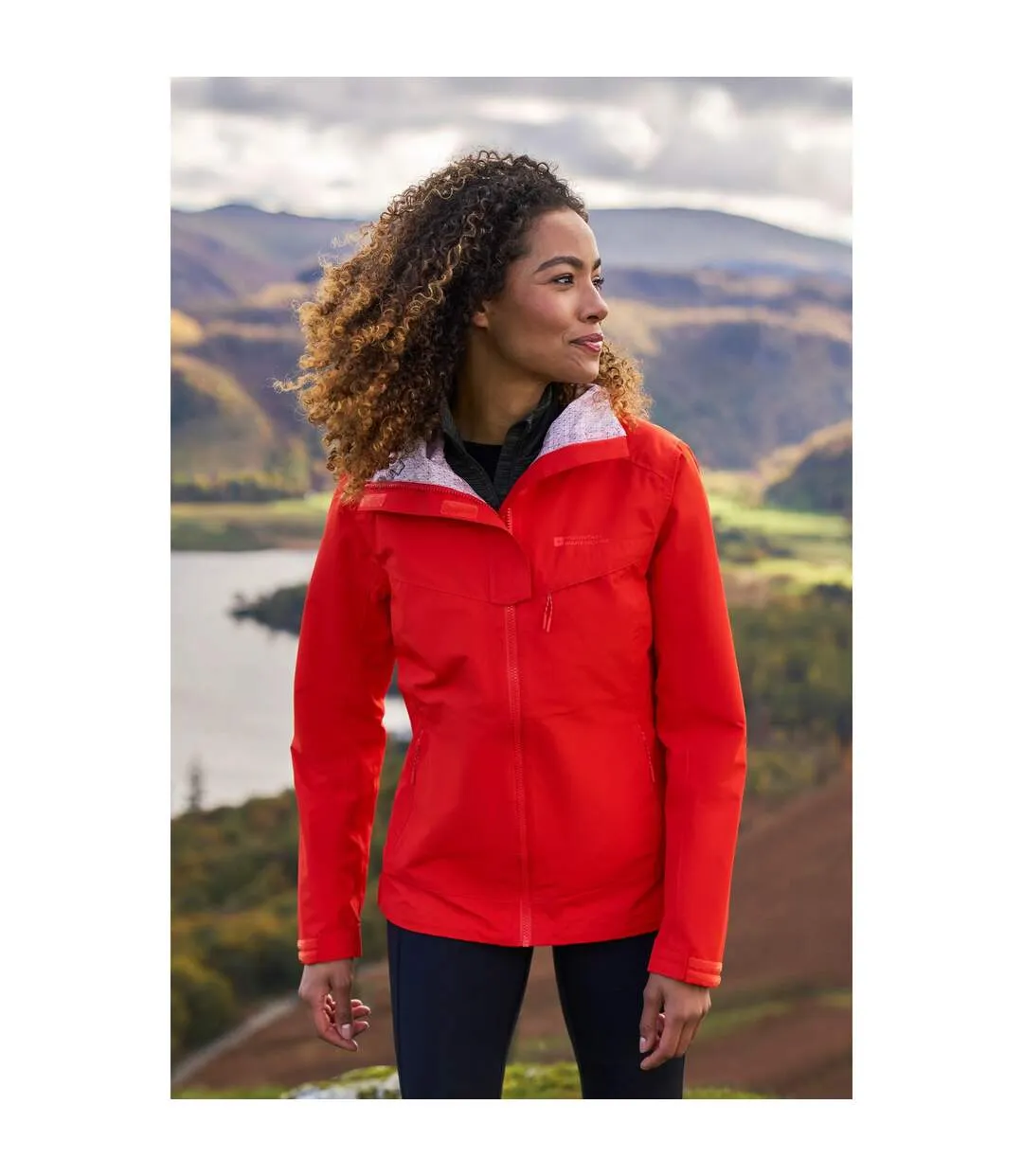 Veste imperméable arlberg femme orange sanguine Mountain Warehouse