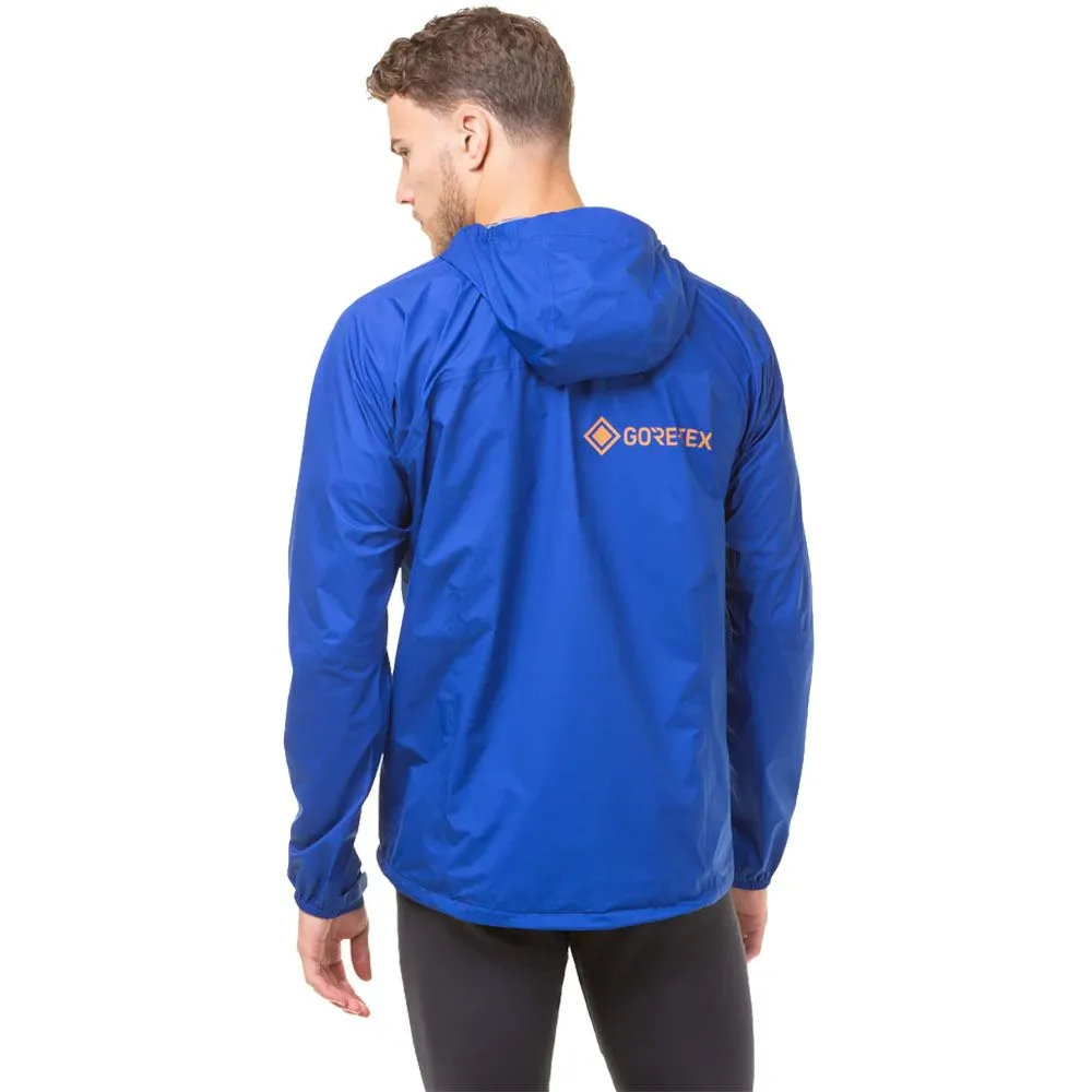  Veste imperméable de running RonHill  Wmn's Tech Gore-Tex Mercurial Jacket Bleue et orange pour Homme