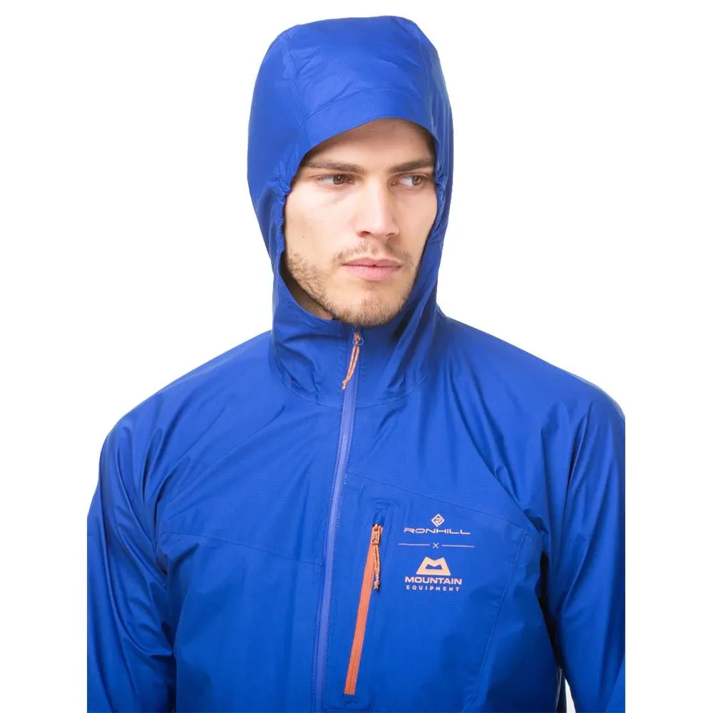  Veste imperméable de running RonHill  Wmn's Tech Gore-Tex Mercurial Jacket Bleue et orange pour Homme