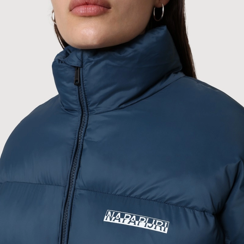 Veste Napapijri Femme A-Box Long Blue French