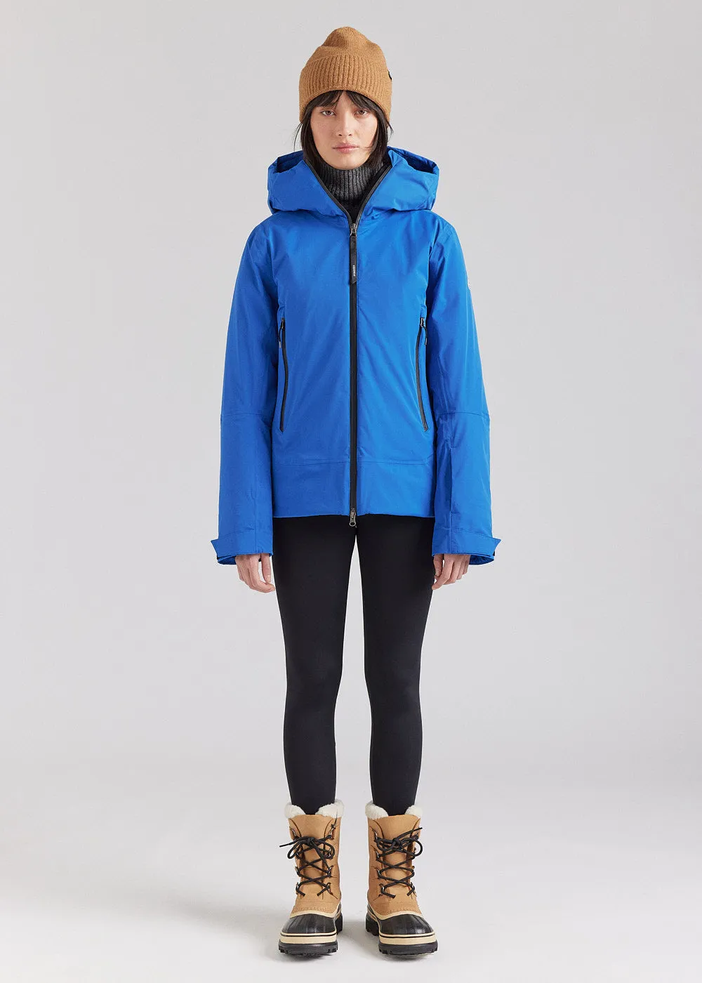 Veste parka en duvet pour femme Pyrenex Nova bleue