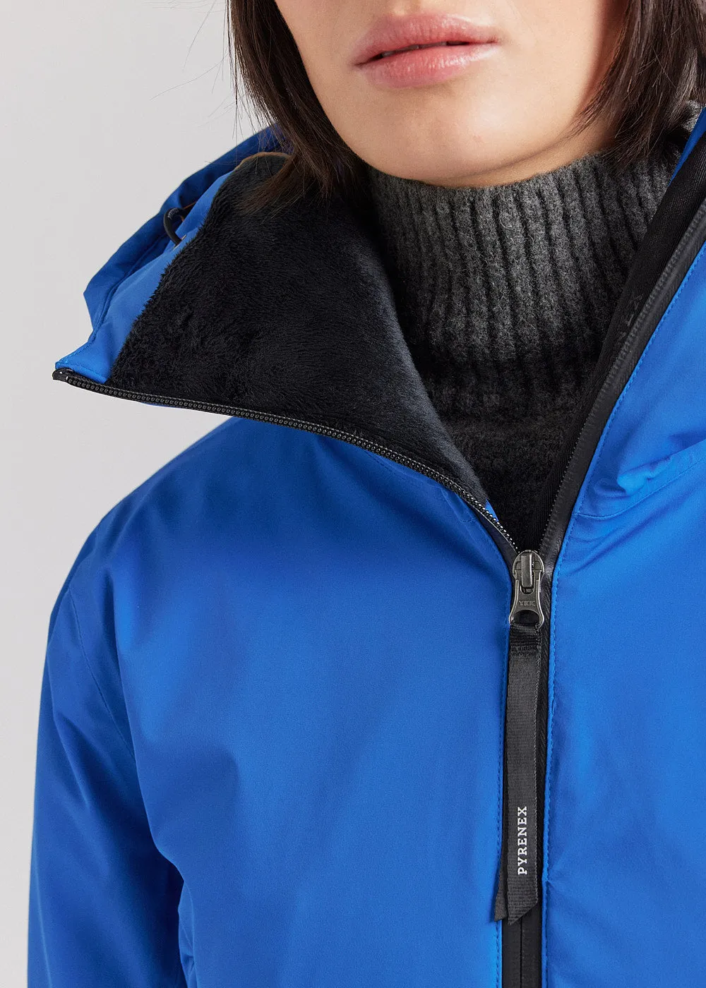 Veste parka en duvet pour femme Pyrenex Nova bleue