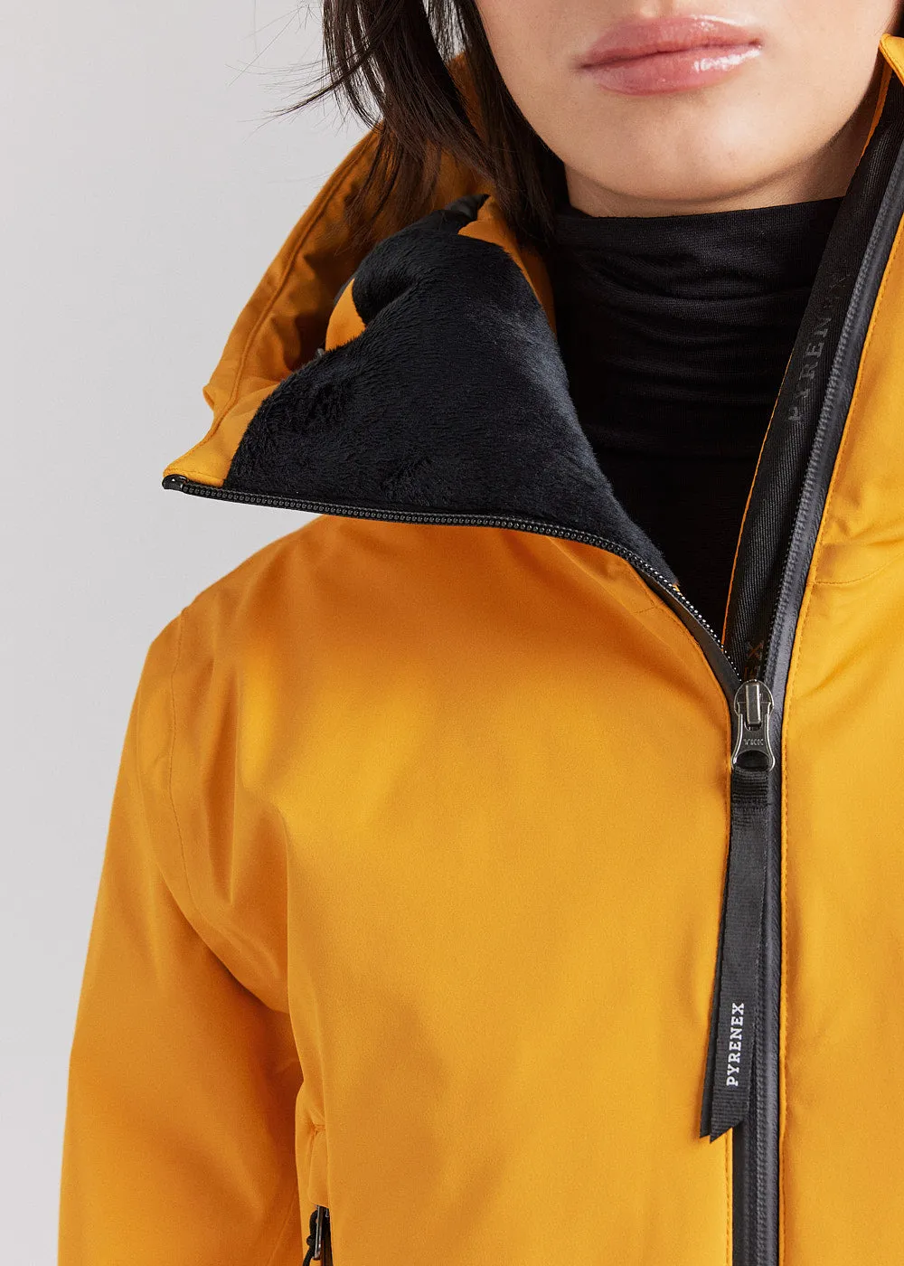 Veste parka en duvet pour femme Pyrenex Nova jaune