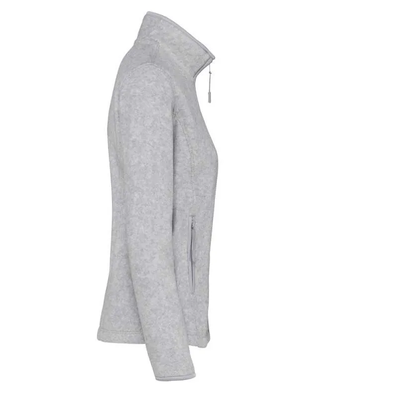 Veste polaire femme zippée personnalisable gris chiné 280G/M² "Maureen" | Oppermann.fr