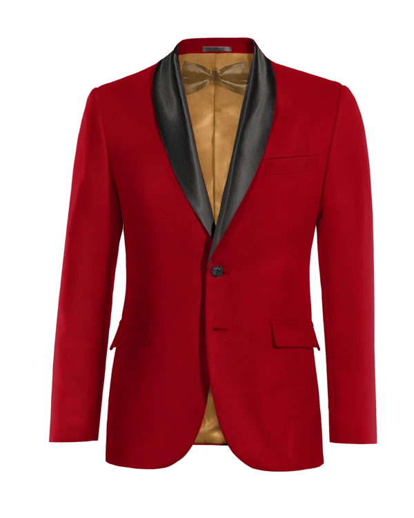 Veste Smoking rouge en velours essentiel