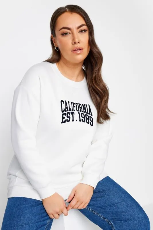 YOURS - Sweatshirt Blanc 'California 1989'