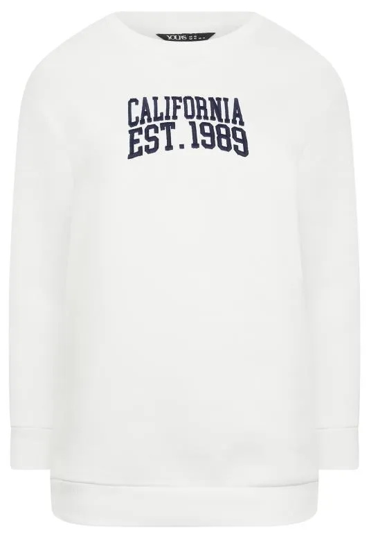 YOURS - Sweatshirt Blanc 'California 1989'